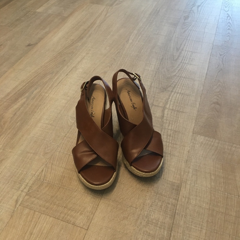American Eagle Faux Leather Wedges